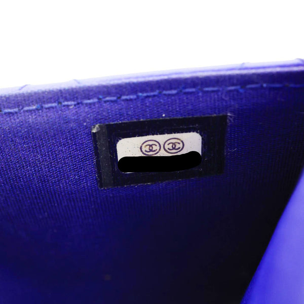 CHANEL Fancy CC Quilted Calfskin Leather Wallet On Chain Bag Royal Blue