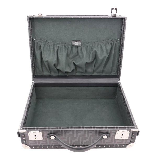 FENDI FF Logo Medium Zucca Canvas Rigid Suitcase Grey
