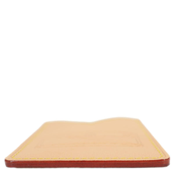 LOUIS VUITTON Voyages Vachetta Leather Card Holder Tan