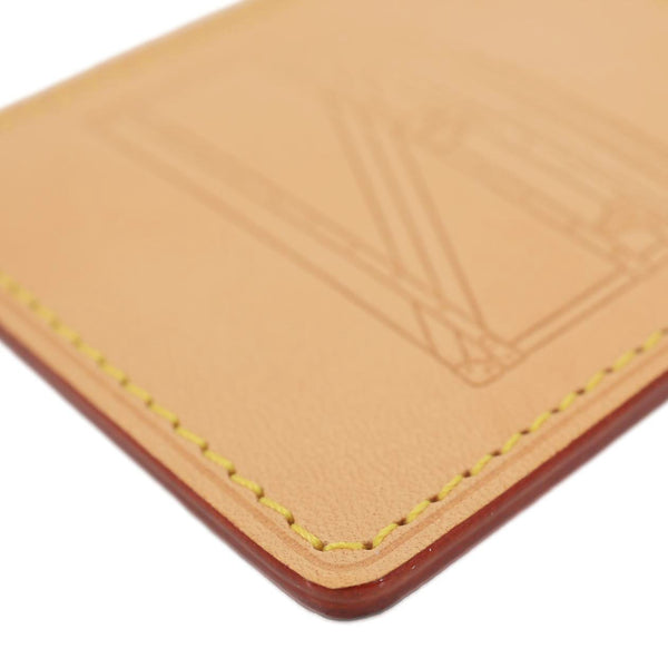 LOUIS VUITTON Voyages Vachetta Leather Card Holder Tan