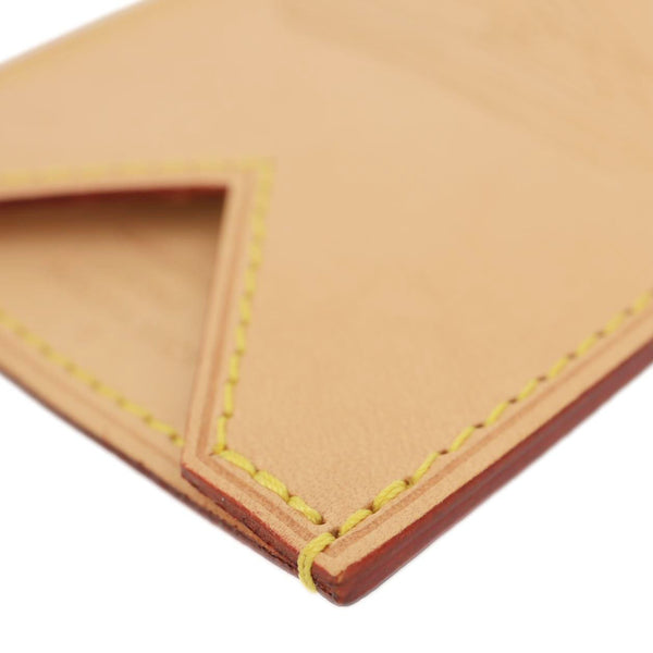LOUIS VUITTON Voyages Vachetta Leather Card Holder Tan