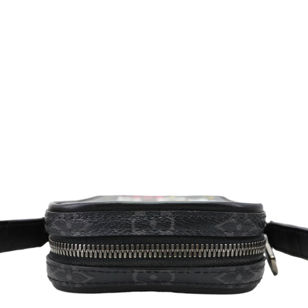 LOUIS VUITTON Danube PPM Comic Trunk Printed Monogram Eclipse Canvas Shoulder Bag Black
