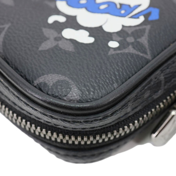 LOUIS VUITTON Danube PPM Comic Trunk Printed Monogram Eclipse Canvas Shoulder Bag Black
