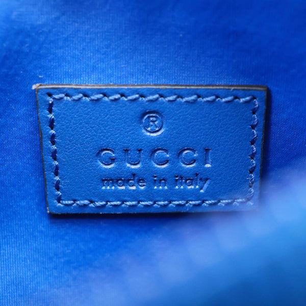 GUCCI Edge Cylinder Mini GG Matte Rubber Fabric Shoulder Bag Blue 834248