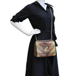LOUIS VUITTON Twist MM Tropical Epi Leather Shoulder Bag Green
