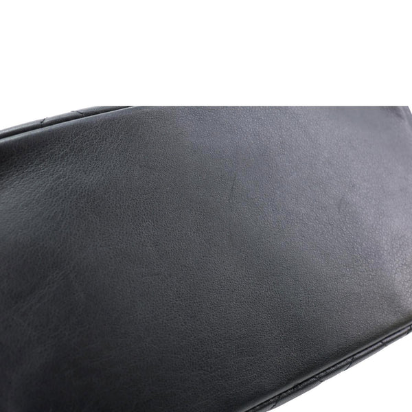CHANEL Cambon Ligne Quilted Calfskin Leather Tote Bag Black
