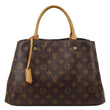 LOUIS VUITTON Montaigne MM Monogram Canvas Shoulder Bag Brown