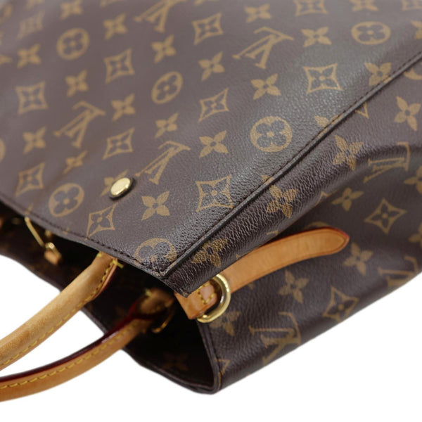 LOUIS VUITTON Montaigne MM Monogram Canvas Shoulder Bag Brown