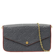 LOUIS VUITTON Felicie Pochette Monogram Empreinte Crossbody Bag Navy Blue