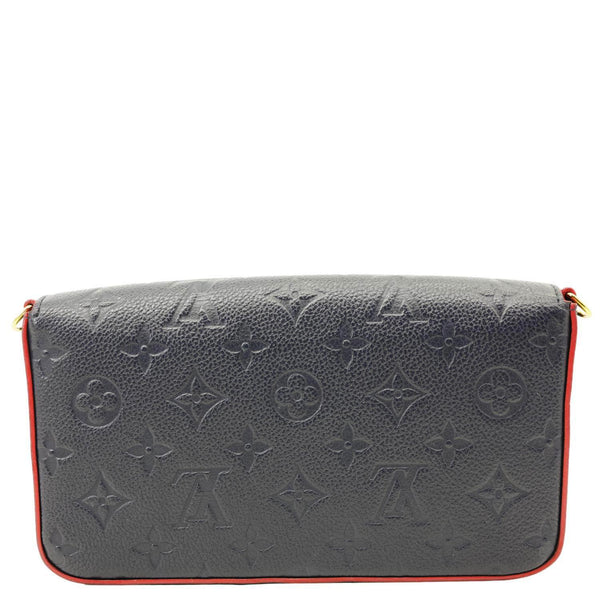 LOUIS VUITTON Felicie Pochette Monogram Empreinte Crossbody Bag Navy Blue