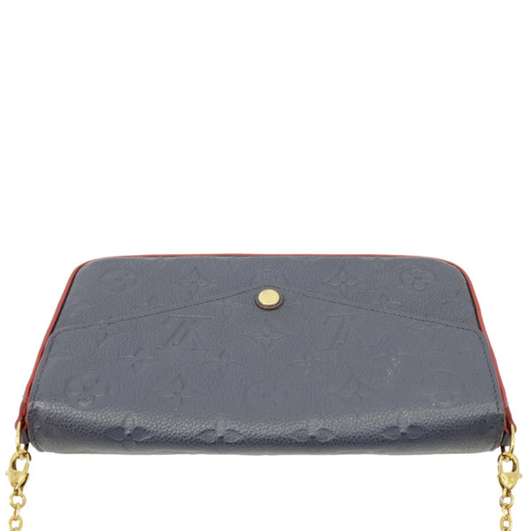 LOUIS VUITTON Felicie Pochette Monogram Empreinte Crossbody Bag Navy Blue