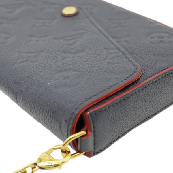 LOUIS VUITTON Felicie Pochette Monogram Empreinte Crossbody Bag Navy Blue