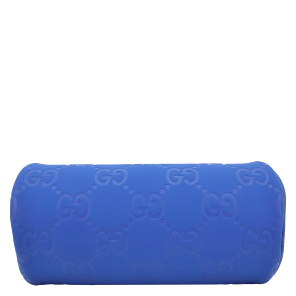 GUCCI Edge Cylinder Mini GG Matte Rubber Fabric Shoulder Bag Blue 834248
