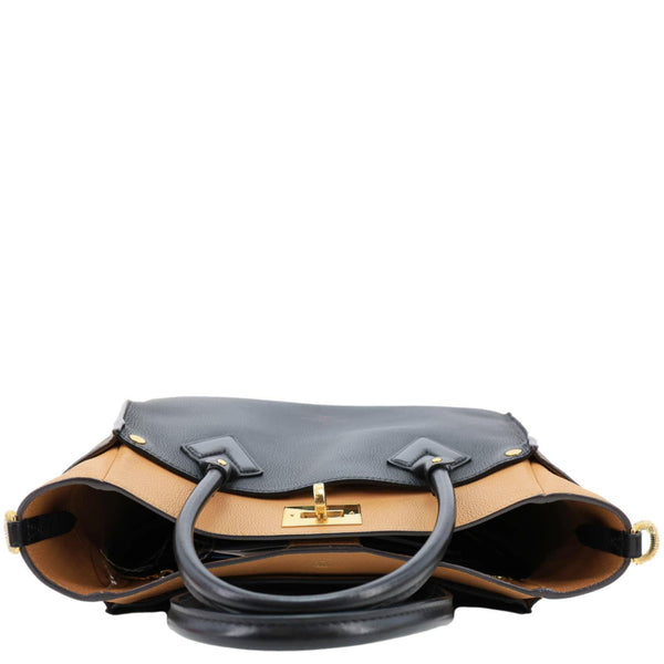 LOUIS VUITTON On My Side MM Monogram Canvas Leather Shoulder Bag Black