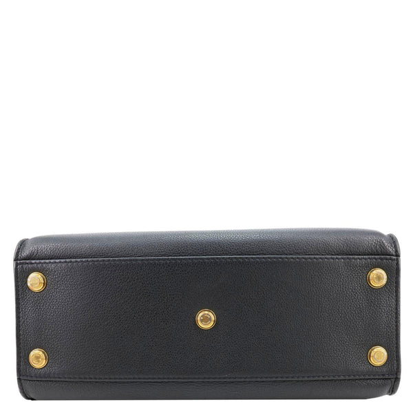 LOUIS VUITTON On My Side MM Monogram Canvas Leather Shoulder Bag Black
