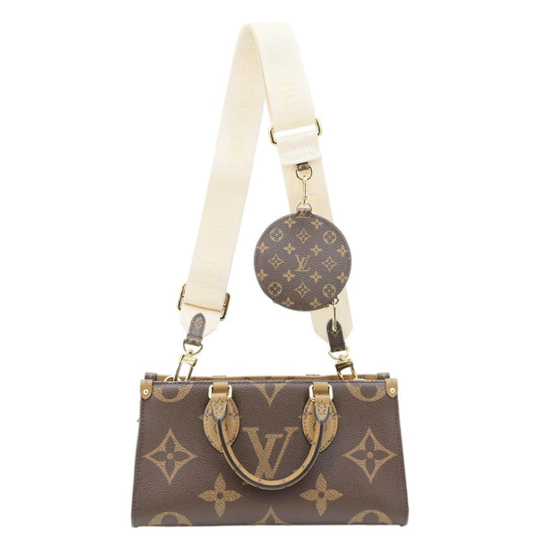 LOUIS VUITTON On-The-Go East West Monogram Canvas Chain 2way Shoulder Bag Brown