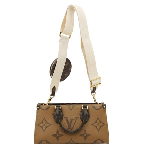 LOUIS VUITTON On-The-Go East West Monogram Canvas Chain 2way Shoulder Bag Brown
