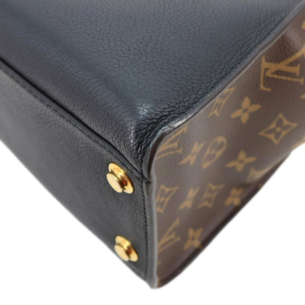 LOUIS VUITTON On My Side MM Monogram Canvas Leather Shoulder Bag Black