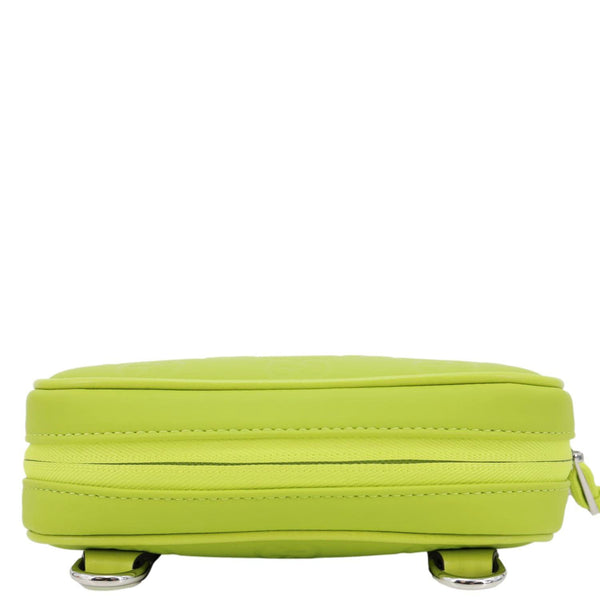 GUCCI Edge Mini GG Rubber Effect Crossbody Bag Green 834246