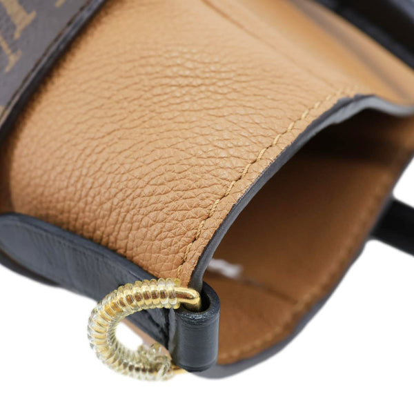 LOUIS VUITTON On My Side MM Monogram Canvas Leather Shoulder Bag Black