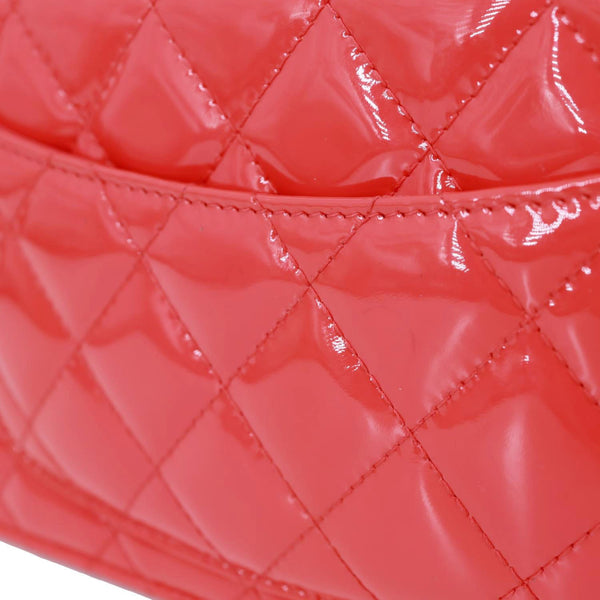 CHANEL WOC Quilted Patent Leather Crossbody Bag Pink