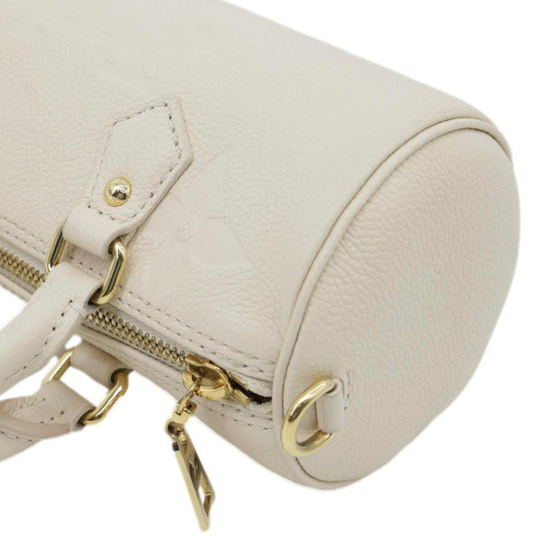 LOUIS VUITTON Papillon BB Monogram Empreinte Leather Shoulder Bag Off White