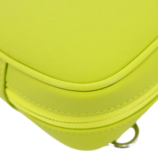 GUCCI Edge Mini GG Rubber Effect Crossbody Bag Green 834246