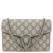 GUCCI Dionysus GG Supreme Canvas Chain Wallet Crossbody Bag Beige 401231