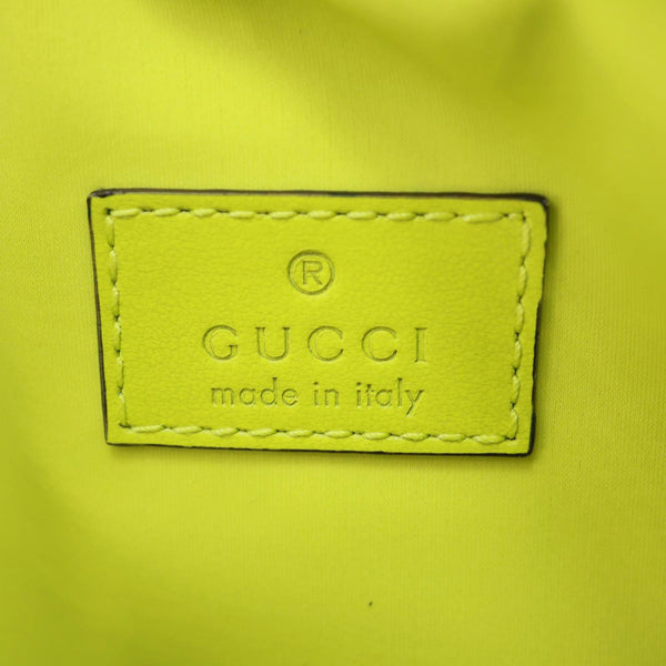 GUCCI Edge Mini GG Rubber Effect Crossbody Bag Green 834246