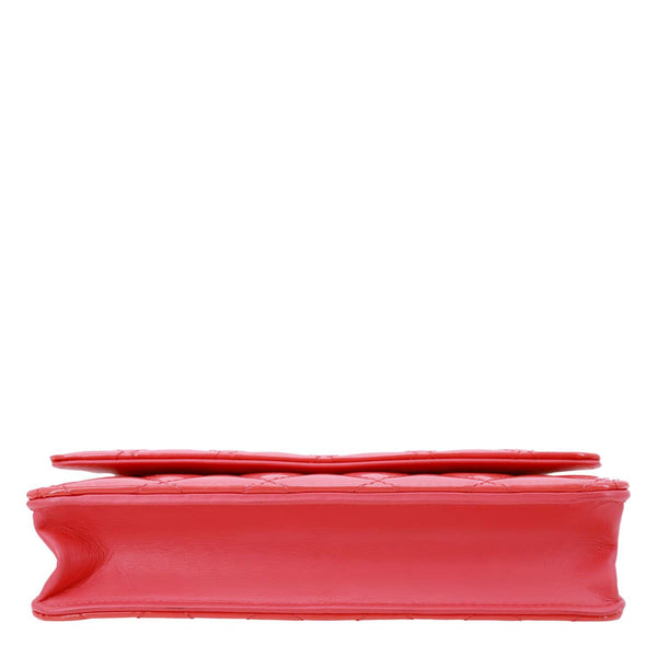 CHANEL WOC Quilted Patent Leather Crossbody Bag Pink