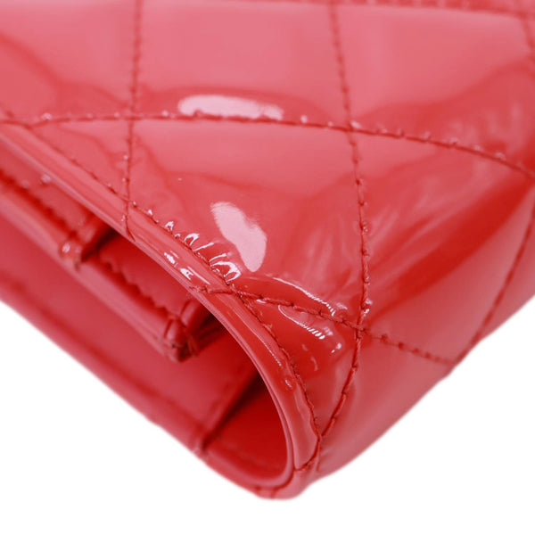 CHANEL WOC Quilted Patent Leather Crossbody Bag Pink