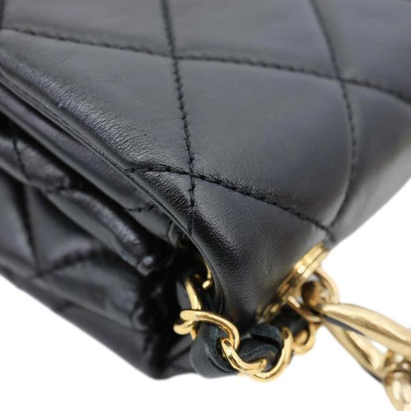 CHANEL Match Flap Small Quilted Lambskin Leather Crossbody Bag Black
