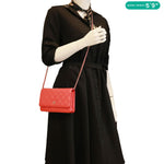 CHANEL WOC Quilted Patent Leather Crossbody Bag Pink