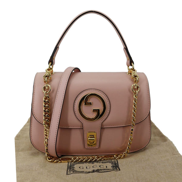GUCCI Blondie Small Calfskin Leather Top Handle Shoulder Bag Pink 735101