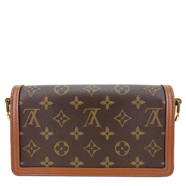 LOUIS VUITTON Dauphine East West Reverse Monogram Canvas Shoulder Bag Brown