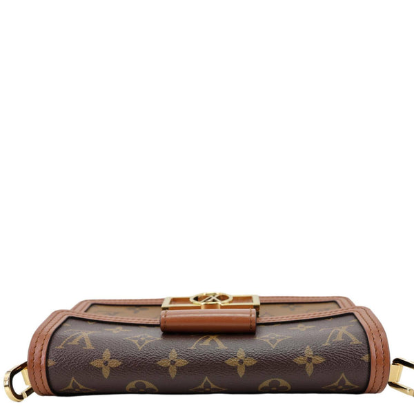 LOUIS VUITTON Dauphine East West Reverse Monogram Canvas Shoulder Bag Brown