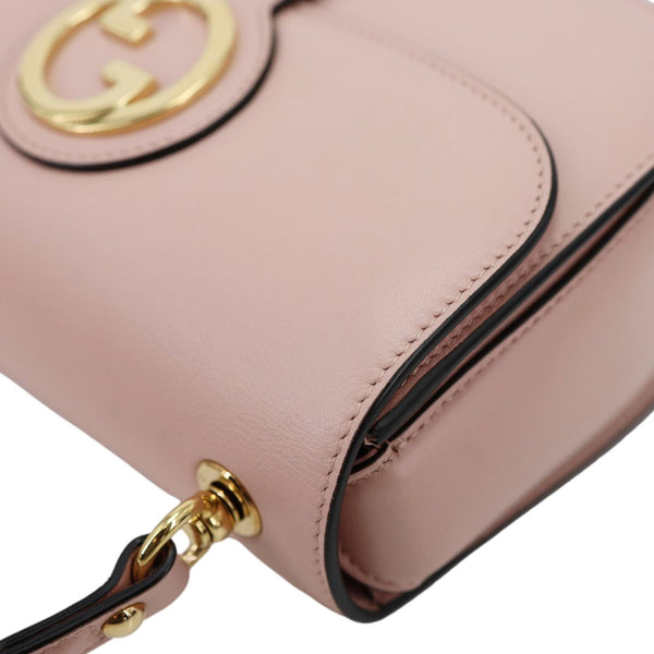 GUCCI Blondie Small Calfskin Leather Top Handle Shoulder Bag Pink 735101
