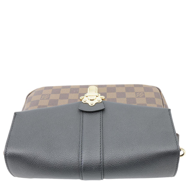 Louis Vuitton Clapton Damier Ebene Shoulder Bag Black