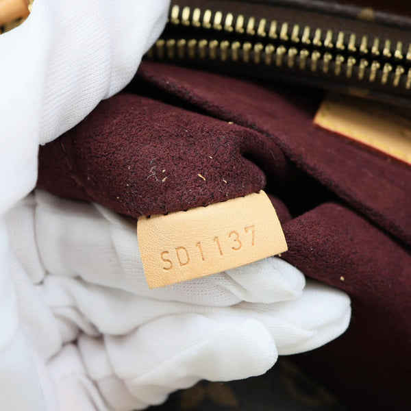 LOUIS VUITTON Montaigne MM Monogram Canvas Shoulder Bag Brown