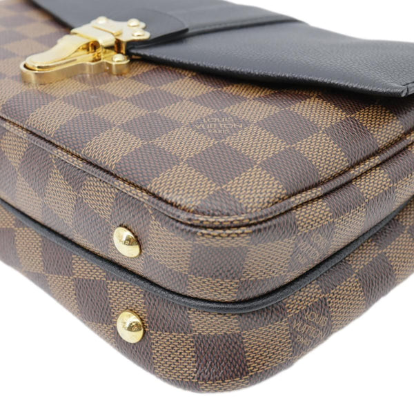 Louis Vuitton Clapton Damier Ebene Shoulder Bag Black