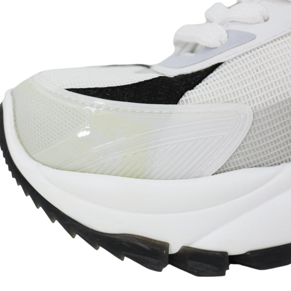LOUIS VUITTON Run 55 Trainers Monogram Canvas Leather Sneakers White