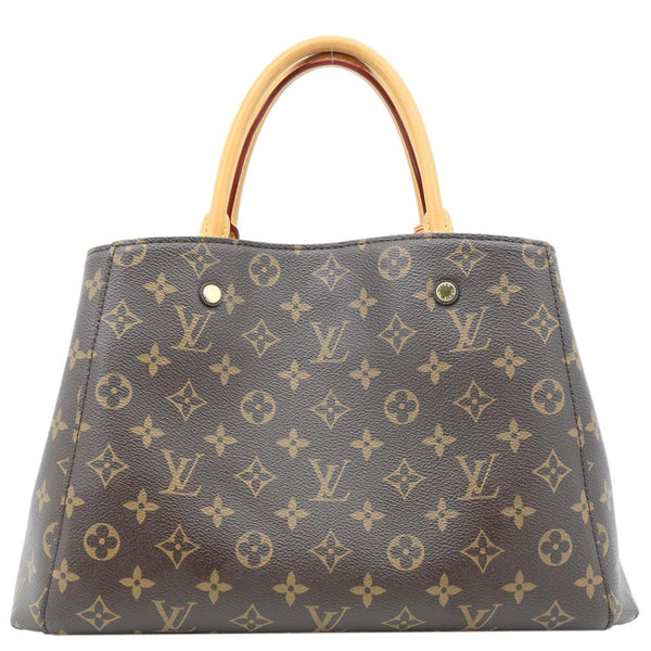 LOUIS VUITTON Montaigne MM Monogram Canvas Shoulder Bag Brown