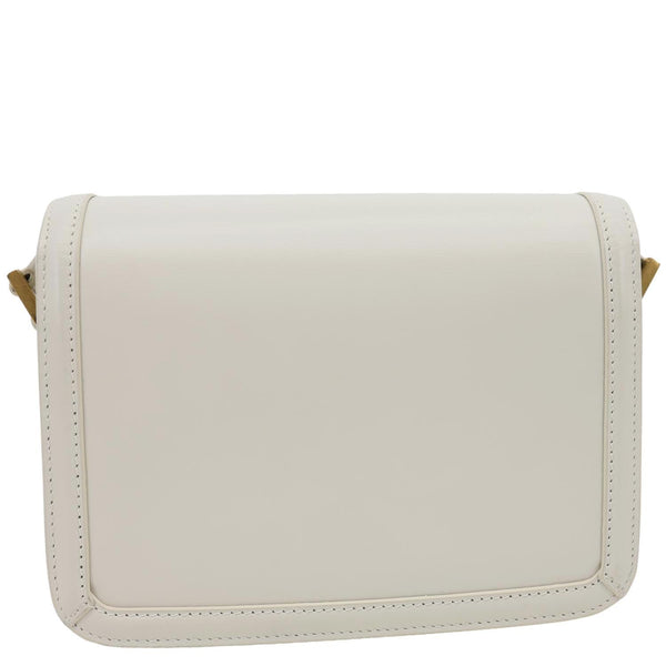 YVES SAINT LAURENT Solferino Small Calfskin Leather Shoulder Bag Off White