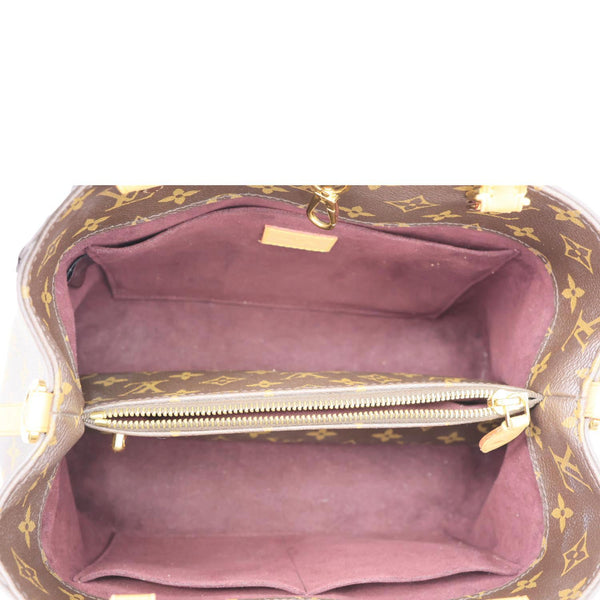 LOUIS VUITTON Montaigne MM Monogram Canvas Shoulder Bag Brown