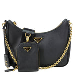 PRADA Re-Edition 2005 Saffiano Leather Shoulder Bag Black