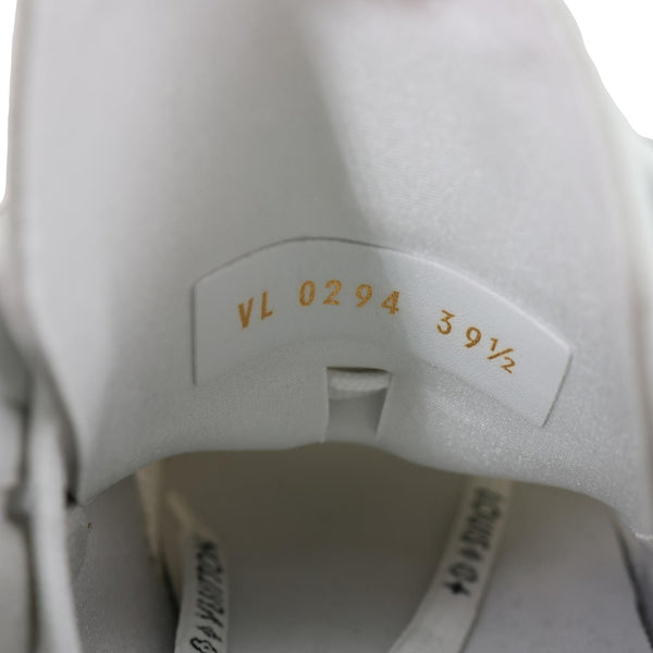 LOUIS VUITTON Run 55 Trainers Monogram Canvas Leather Sneakers White