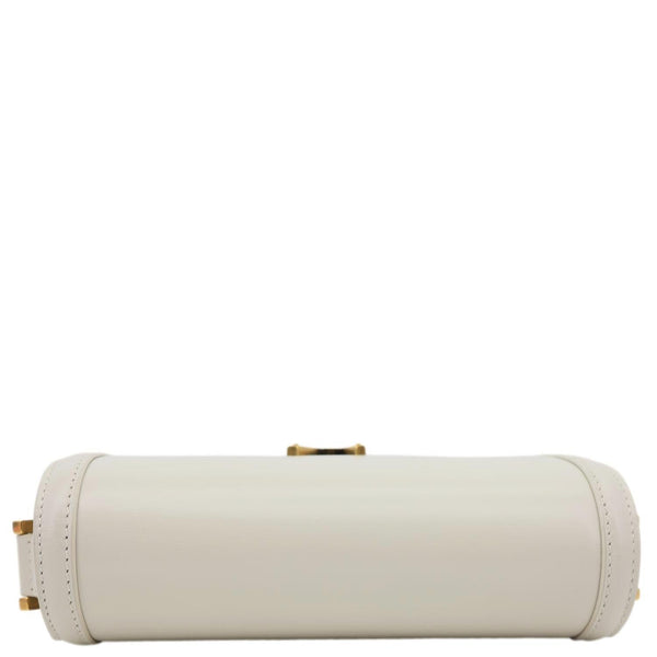 YVES SAINT LAURENT Solferino Small Calfskin Leather Shoulder Bag Off White