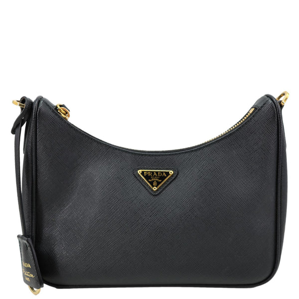 PRADA Re-Edition 2005 Saffiano Leather Shoulder Bag Black