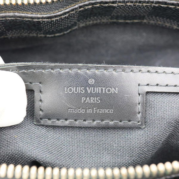 LOUIS VUITTON Tadao Damier Graphite Shoulder Bag Black