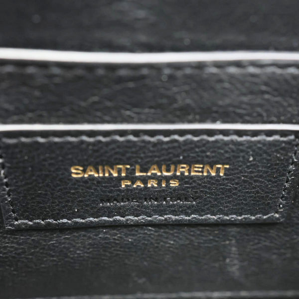YVES SAINT LAURENT Solferino Small Calfskin Leather Shoulder Bag Off White